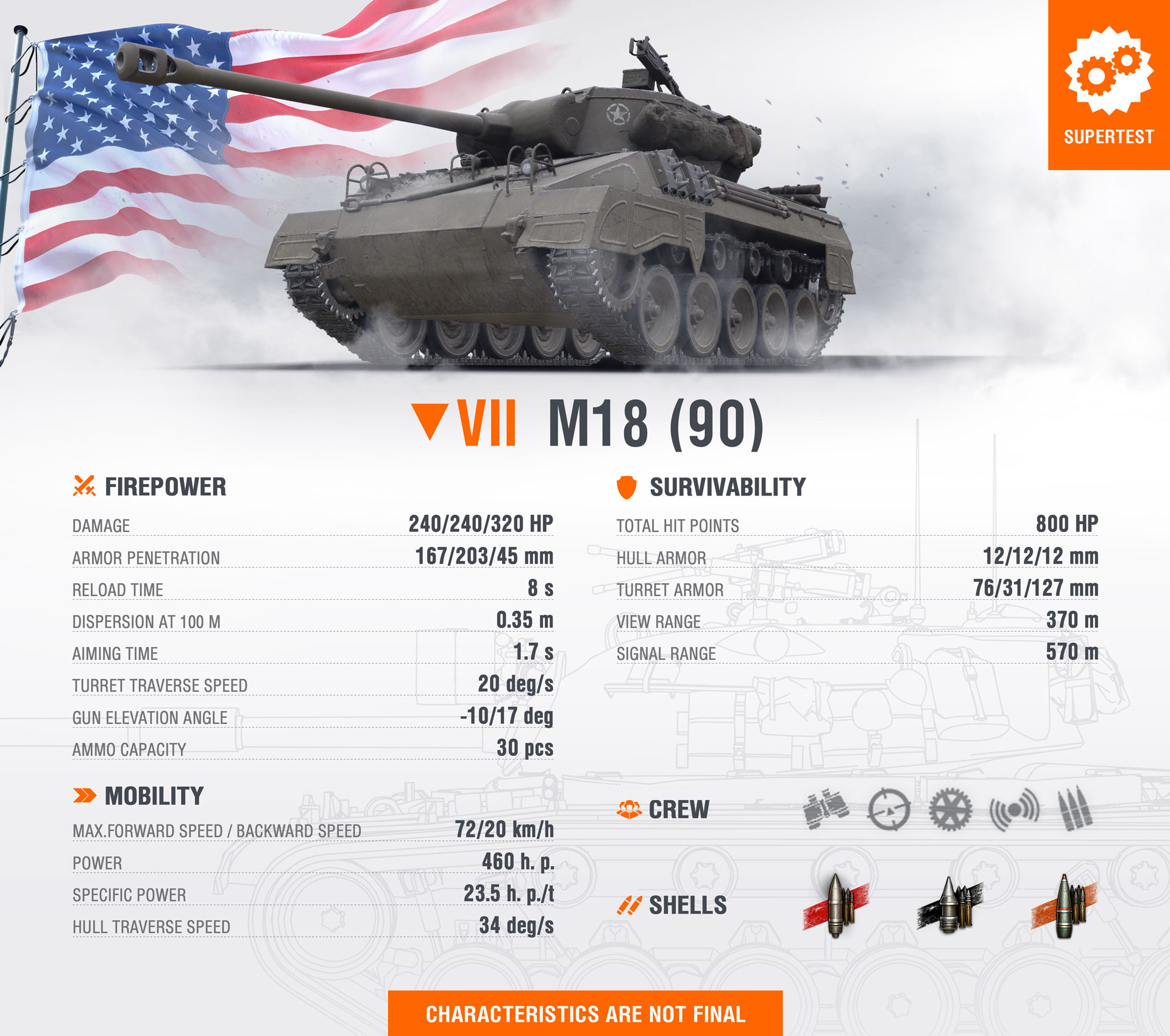 WoT Template New-Tank M18 90 EN